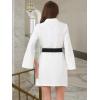 imageAllegra K Womens Work Dresses Slit Sleeve 2025 Fall Belted Double Breasted Business Blazer DressWhite