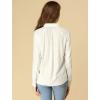 imageAllegra K Womens Work Office Tops Bow Tie Neck Button Decor Casual 2024 Spring Long Sleeve Shirt BlousesWhite