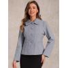imageAllegra K Womens Work Office Winter Coat Turndown Collar Single Breasted Outerwear PeacoatGreys