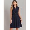 imageAllegra K Work Dress for Womens Fit and Flare Professional Spring 2025 DressesDeep Blue