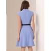 imageAllegra K Work Dress for Womens Fit and Flare Professional Spring 2025 DressesGrey Blue
