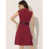 imageAllegra K Work Dress for Womens Fit and Flare Professional Spring 2025 DressesWine Red