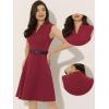 imageAllegra K Work Dress for Womens Fit and Flare Professional Spring 2025 DressesWine Red