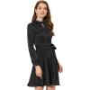 imageAllegra K Aline Dress for Womens Elegant Satin Keyhole Tie Waist Dress for WorkBlack