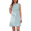 imageAllegra K Tweed Dress for Women Elegant Plaid Sleeveless Business Casual Above The Knee DressesBlue Apricot Silver