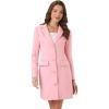 imageAllegra K Womens Blazer Dress Notched Lapel Collar Teacher Office Work Jackets OutfitsPink