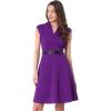 imageAllegra K Work Dress for Womens Fit and Flare Professional Spring 2025 DressesDark Purple