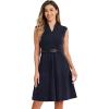 imageAllegra K Work Dress for Womens Fit and Flare Professional Spring 2025 DressesDeep Blue