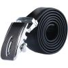 imageuxcell Mens Automatic Ratchet Leather Belt with Double Stitch Edge Wide 1 12 InchesBlack