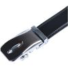 imageuxcell Mens Automatic Ratchet Leather Belt with Double Stitch Edge Wide 1 12 InchesBlack
