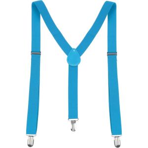 imageAllegra K Womens Suspenders Metal Clips Adjustable Elastic Band Y Shaped SuspenderBlue
