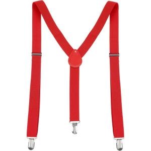 imageAllegra K Womens Suspenders Metal Clips Adjustable Elastic Band Y Shaped SuspenderBright Red
