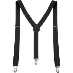 imageAllegra K Womens Suspenders Metal Clips Adjustable Elastic Band Y Shaped SuspenderDark Black
