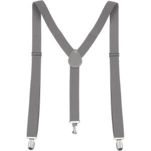 imageAllegra K Womens Suspenders Metal Clips Adjustable Elastic Band Y Shaped SuspenderLight Gray