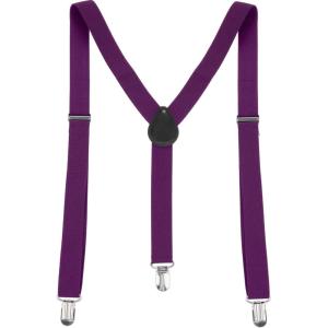 imageAllegra K Womens Suspenders Metal Clips Adjustable Elastic Band Y Shaped SuspenderPurple
