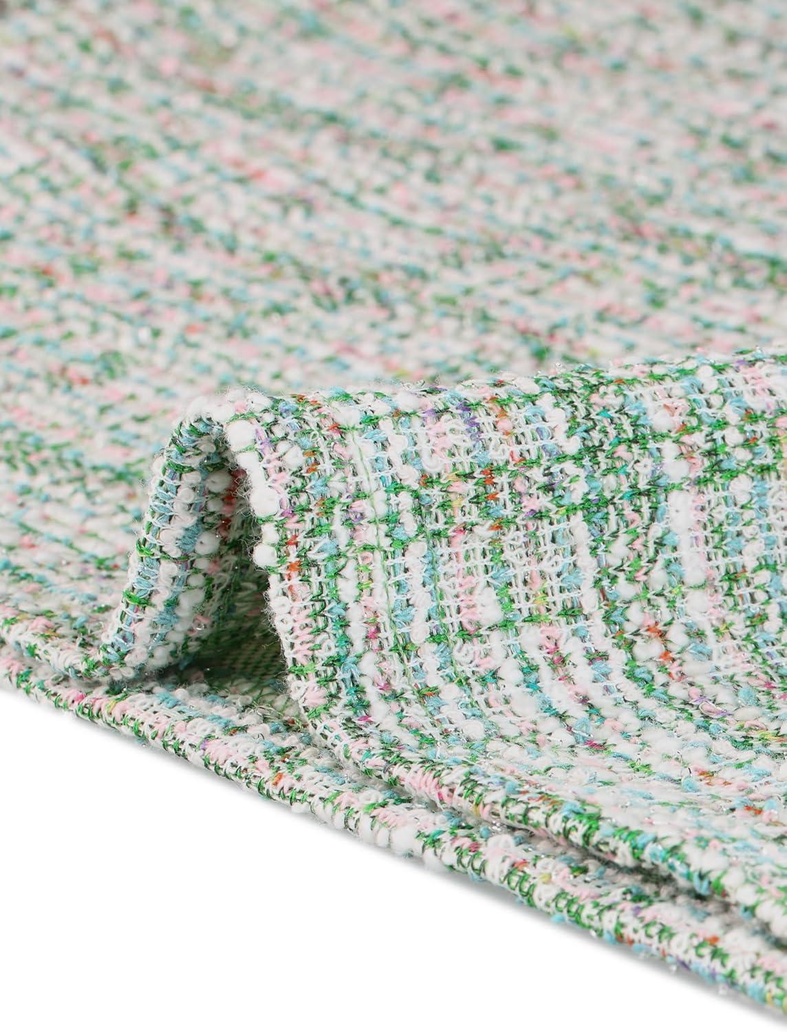 imageAllegra K Halloween Peter Pan Collar Blouse for Womens Button Decor Vintage Tweed Top ShirtGreen