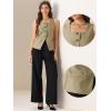 imageAllegra K Blazer Vest Top for Womens 2025 Trendy Button Down Sleeveless SuitKhaki