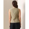 imageAllegra K Blazer Vest Top for Womens 2025 Trendy Button Down Sleeveless SuitKhaki