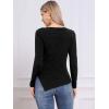 imageAllegra K Boat Neck Sweater for Womens Fall High Low Winter TopBlack
