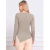 imageAllegra K Boat Neck Sweater for Womens Fall High Low Winter TopKhaki