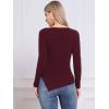 imageAllegra K Boat Neck Sweater for Womens Fall High Low Winter TopRed