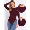 imageAllegra K Boat Neck Sweater for Womens Fall High Low Winter TopRed