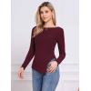 imageAllegra K Boat Neck Sweater for Womens Fall High Low Winter TopRed