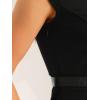imageAllegra K Business Casual Dress for Womens Cap Sleeve Boat Neck Belted Pencil DressBlack