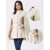 imageAllegra K Cape Coats for Womens Winter Vintage Slit Sleeve Double Breasted Cloak CoatBeige