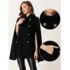 imageAllegra K Cape Coats for Womens Winter Vintage Slit Sleeve Double Breasted Cloak CoatBlack
