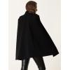 imageAllegra K Cape Coats for Womens Winter Vintage Slit Sleeve Double Breasted Cloak CoatBlack