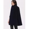 imageAllegra K Cape Coats for Womens Winter Vintage Slit Sleeve Double Breasted Cloak CoatDark Blue