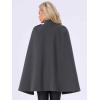 imageAllegra K Cape Coats for Womens Winter Vintage Slit Sleeve Double Breasted Cloak CoatDark Gray