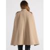 imageAllegra K Cape Coats for Womens Winter Vintage Slit Sleeve Double Breasted Cloak CoatKhaki