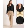 imageAllegra K Cropped Blazer for Women Notched Collar Long Sleeve Suit Jacket Business Casual BlazersBlack