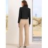 imageAllegra K Cropped Blazer for Women Notched Collar Long Sleeve Suit Jacket Business Casual BlazersBlack
