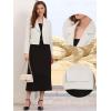 imageAllegra K Cropped Blazer for Women Notched Collar Long Sleeve Suit Jacket Business Casual BlazersWhite