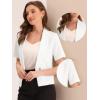 imageAllegra K Cropped Blazers for Women Summer Short Sleeve Open Front Jackets Blazer for Work CasualBeige
