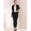 imageAllegra K Cropped Blazers for Women Summer Short Sleeve Open Front Jackets Blazer for Work CasualBlack