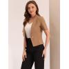 imageAllegra K Cropped Blazers for Women Summer Short Sleeve Open Front Jackets Blazer for Work CasualBrown