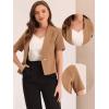 imageAllegra K Cropped Blazers for Women Summer Short Sleeve Open Front Jackets Blazer for Work CasualBrown