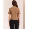 imageAllegra K Cropped Blazers for Women Summer Short Sleeve Open Front Jackets Blazer for Work CasualBrown