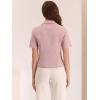 imageAllegra K Cropped Blazers for Women Summer Short Sleeve Open Front Jackets Blazer for Work CasualGrey Pink