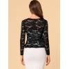 imageAllegra K Lace Bolero for Womens Tie Front Cardigan Ruffled Hem Formal Office Sheer Crop ShrugBlack