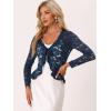 imageAllegra K Lace Bolero for Womens Tie Front Cardigan Ruffled Hem Formal Office Sheer Crop ShrugDark Blue