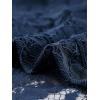 imageAllegra K Lace Bolero for Womens Tie Front Cardigan Ruffled Hem Formal Office Sheer Crop ShrugDark Blue