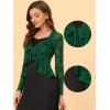 imageAllegra K Lace Bolero for Womens Tie Front Cardigan Ruffled Hem Formal Office Sheer Crop ShrugDark Green