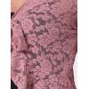 imageAllegra K Lace Bolero for Womens Tie Front Cardigan Ruffled Hem Formal Office Sheer Crop ShrugDark Pink