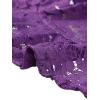 imageAllegra K Lace Bolero for Womens Tie Front Cardigan Ruffled Hem Formal Office Sheer Crop ShrugViolet Purple