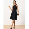 imageAllegra K Lace Cocktail Dress for Womens Elegant Halter Wedding Guest Bridesmaid Party DressBlack